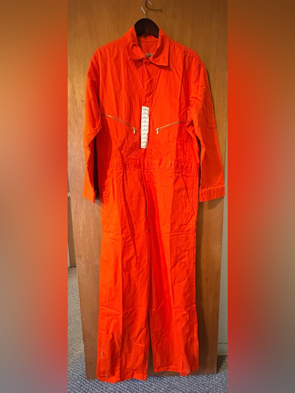 Walls Bright Orange Men's Utility Coverall Jacket